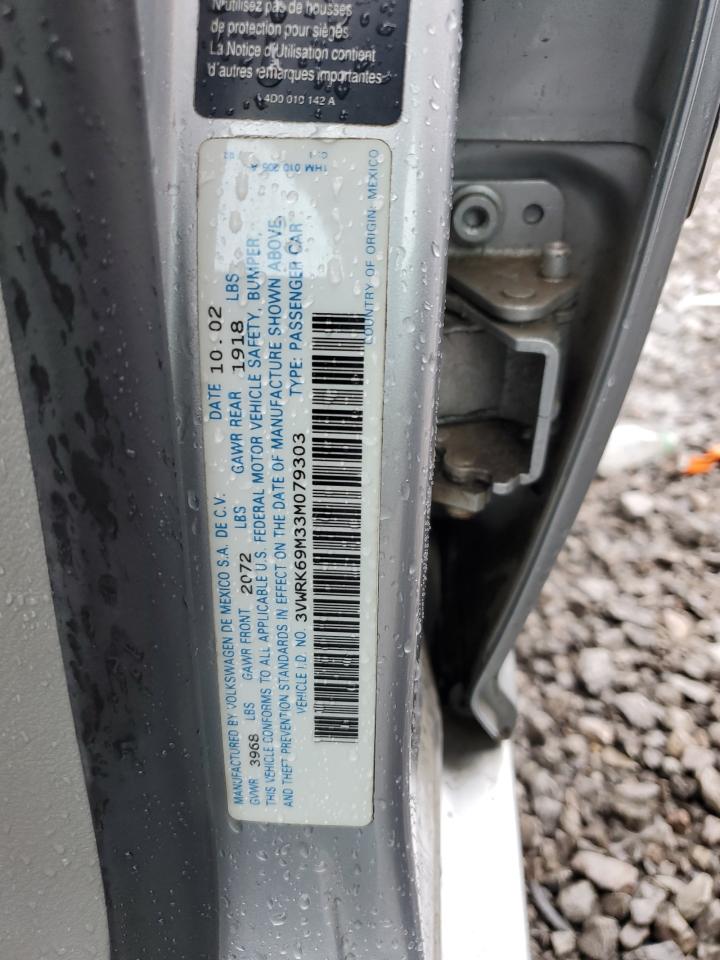 3vwrk69m33m079303 3VWRK69M33M079303 2003 Volkswagen Jetta Gl
