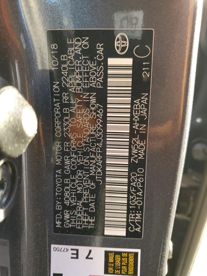 JTDKARFP4J3099467 TOYOTA PRIUS 2018