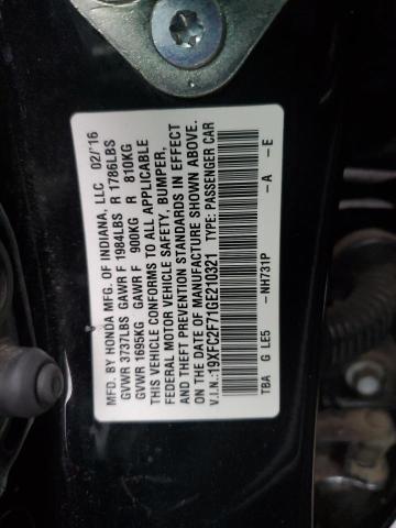 19XFC2F71GE210321 | 2016 HONDA CIVIC EX