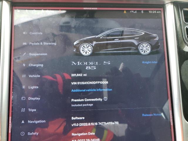 2013 TESLA MODEL S - 5YJSA1CN0DFP10008