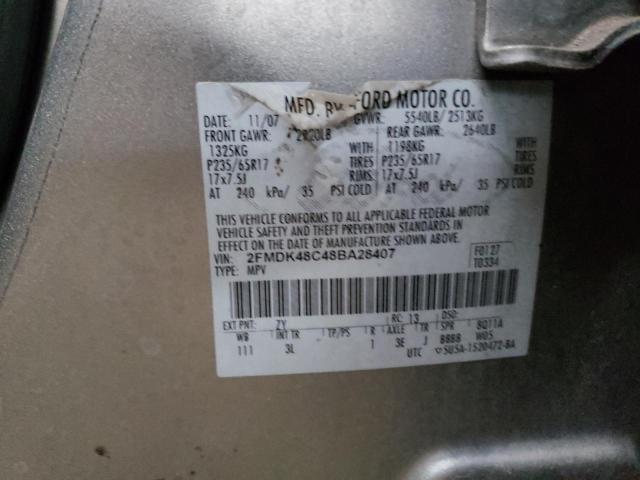 2FMDK48C48BA28407 2008 Ford Edge Sel