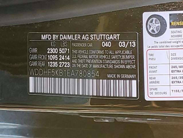 WDDHF5KB1EA780854 2014 Mercedes-Benz E 350