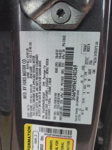 3FA6P0H96ER340369 | 2014 FORD FUSION SE