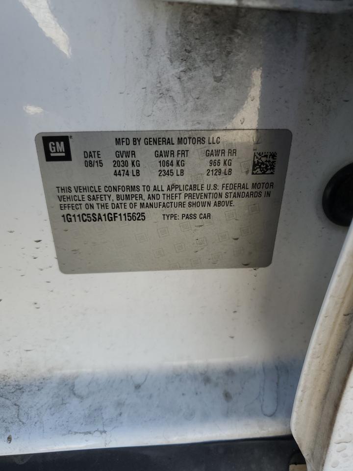 1G11C5SA1GF115625 CHEVROLET MALIBU 2016
