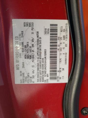2010 FORD EXPLORER X - 1FMEU6DE8AUA12003