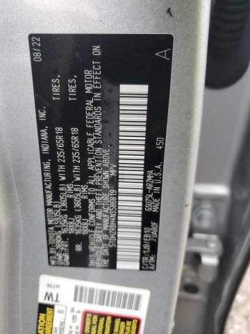 2022 Toyota Highlander Xle VIN: 5TDHZRBH4NS586819 Lot: 37604164