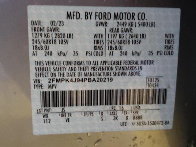 2FMPK4J94PBA20219 2023 FORD EDGE, photo no. 13