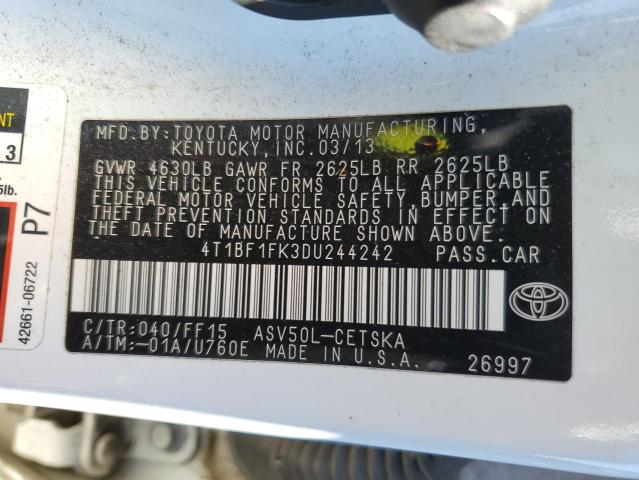 VIN 4T1BF1FK3DU244242 2013 Toyota Camry, L no.13