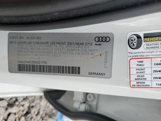 WAUGFAFC5EN021776 | 2014 AUDI A6 PREMIUM