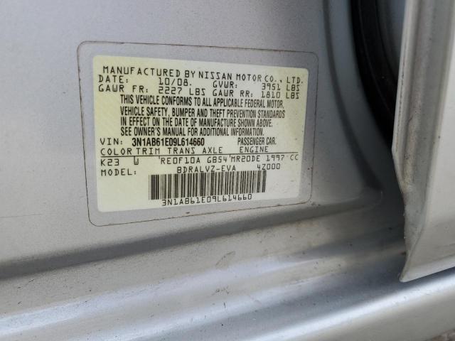 2009 Nissan Sentra 2.0 VIN: 3N1AB61E09L614660 Lot: 37206574