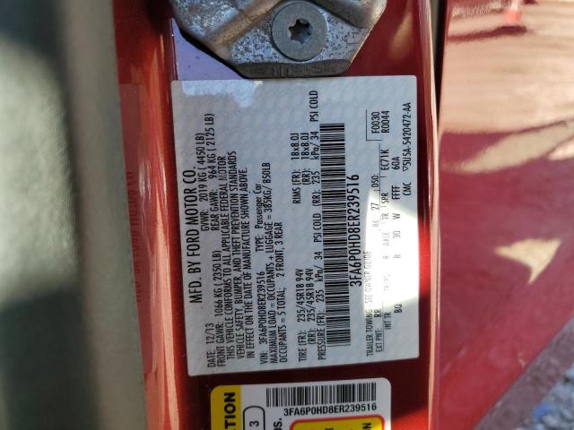 3FA6P0HD8ER239516 2014 FORD FUSION - Image 12