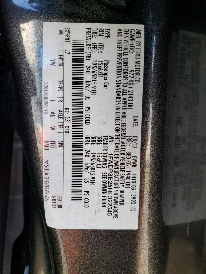 1FADP3E25HL322545 FORD FOCUS 2017