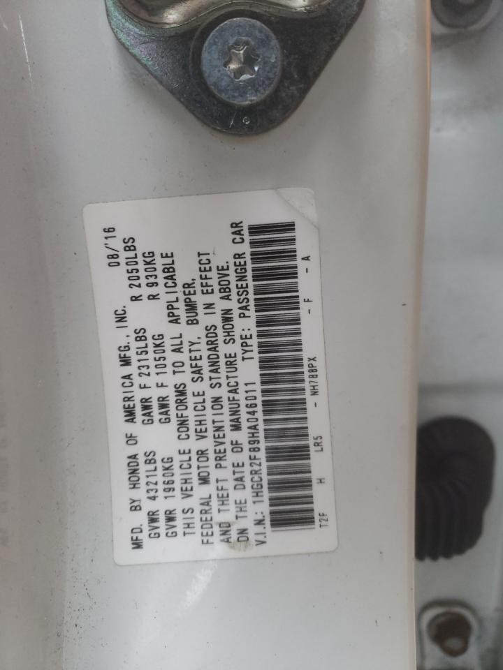 1HGCR2F89HA046011 HONDA ACCORD 2017