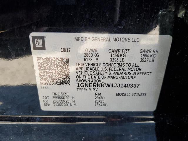 2018 CHEVROLET TRAVERSE P 1GNERKKW4JJ140337  37978134