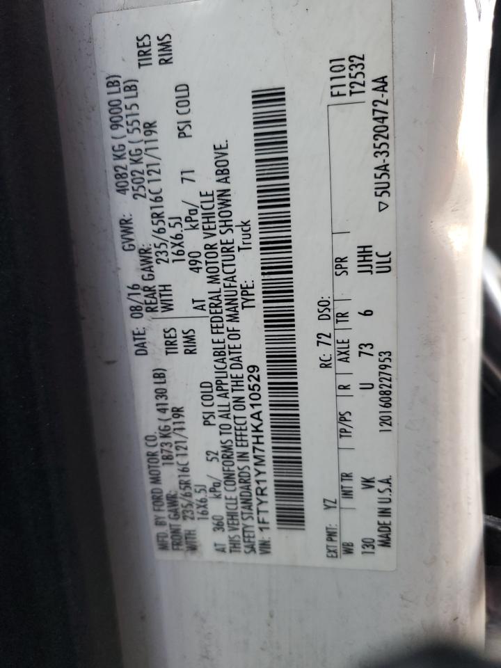 1FTYR1YM7HKA10529 FORD ALL Models 2017