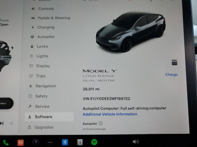 5YJYGDEE2MF189722 | 2021 TESLA MODEL Y