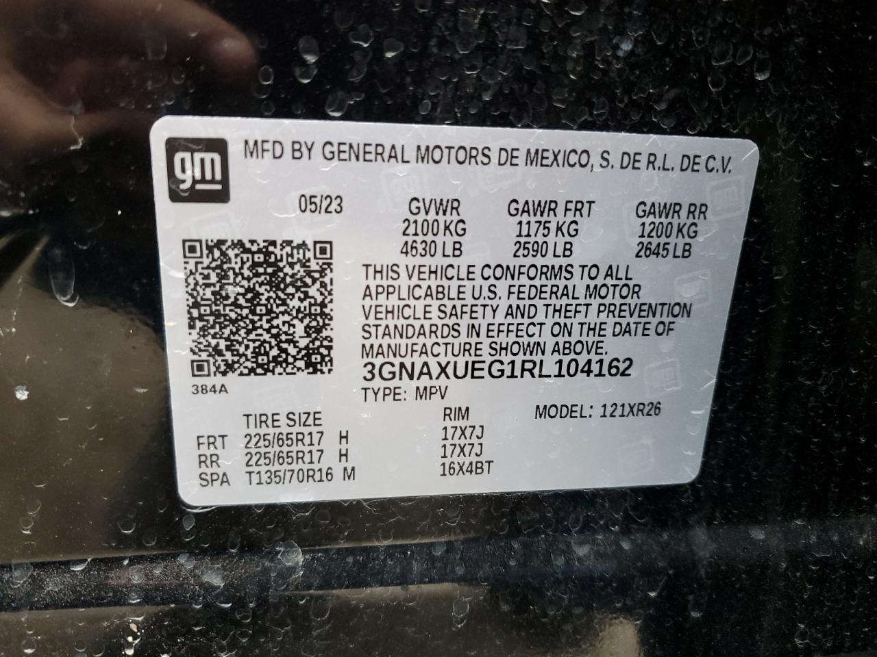 3GNAXUEG1RL104162 CHEVROLET EQUINOX 2024