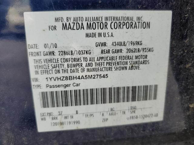 2010 Mazda 6 I VIN: 1YVHZ8BH4A5M27545 Lot: 38551354