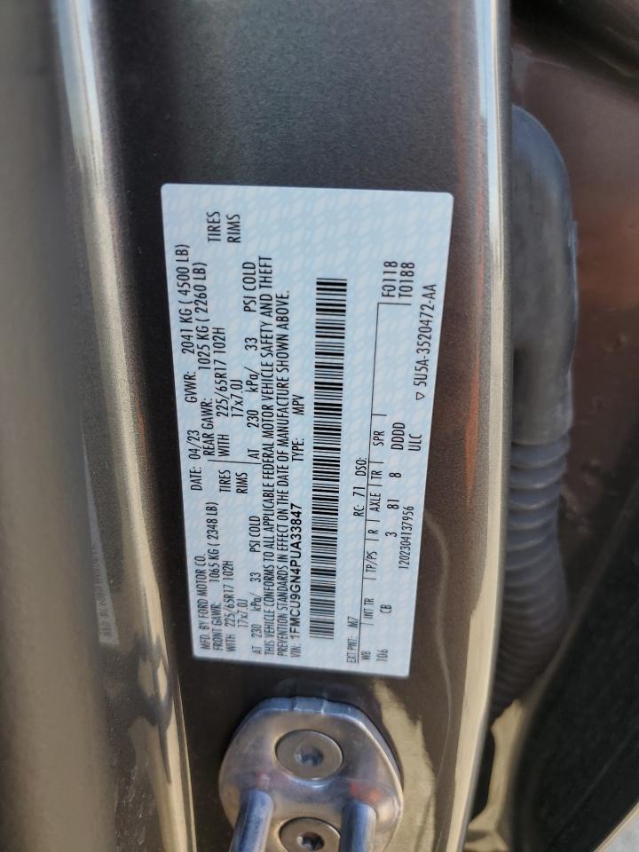 1FMCU9GN4PUA33847 FORD ESCAPE ACT 2023