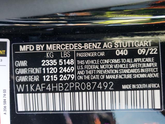 VIN W1KAF4HB2PR087492 2023 Mercedes-Benz C-Class, 3... no.12