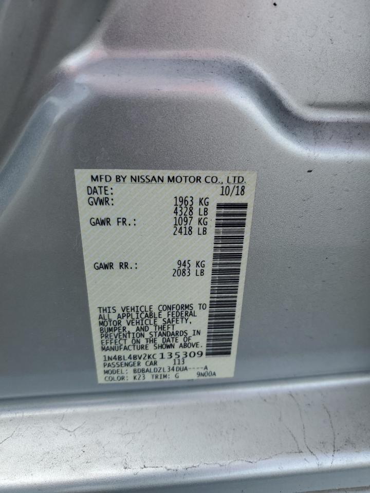 1N4BL4BV2KC135309 NISSAN ALTIMA 2019