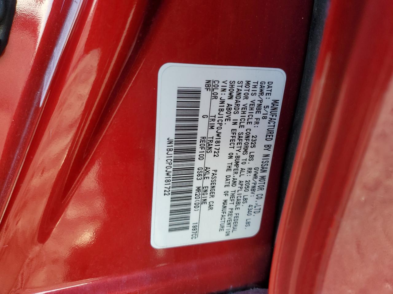 JN1BJ1CP0JW181722 NISSAN ROGUE 2018