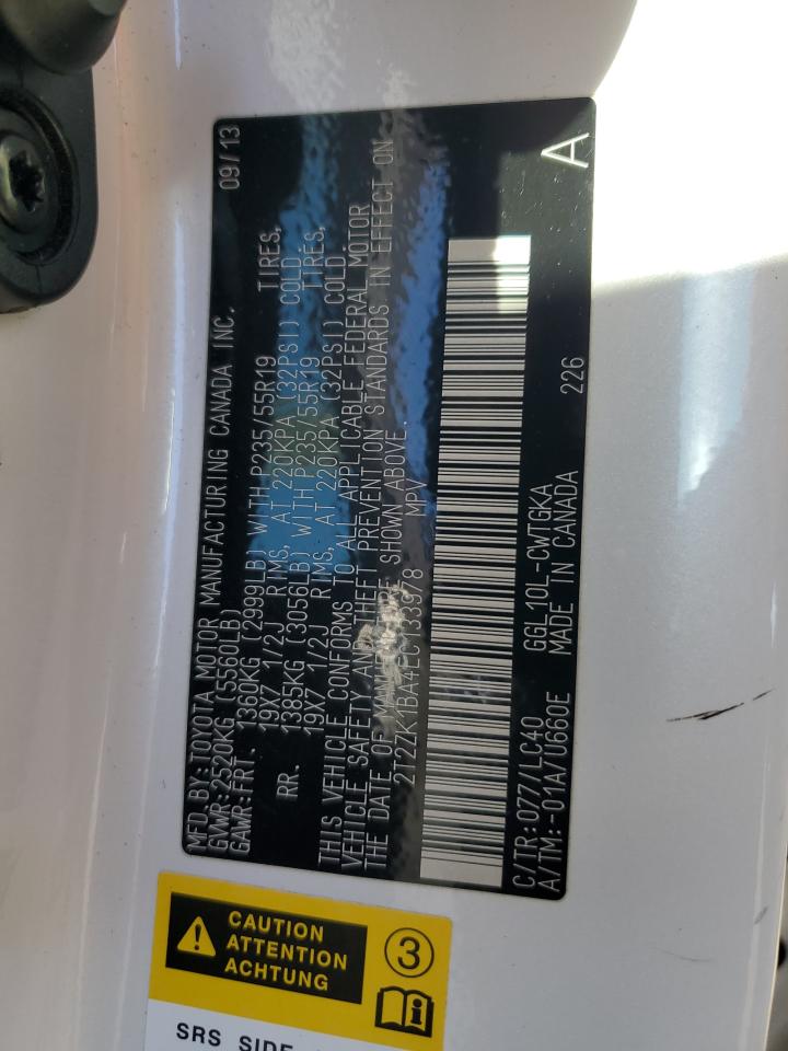 2T2ZK1BA4EC133978 2014 Lexus Rx 350