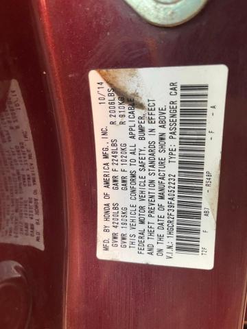 1HGCR2F39FA052232 | 2015 HONDA ACCORD LX