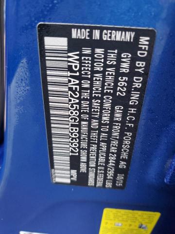 2016 PORSCHE MACAN TURB - WP1AF2A58GLB93921