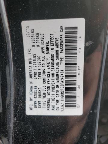 1HGCR2F35FA242464 | 2015 HONDA ACCORD LX