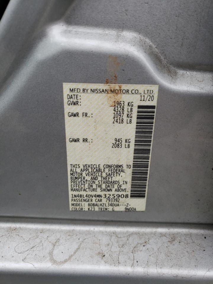 1N4BL4DV4MN325908 2021 Nissan Altima Sv