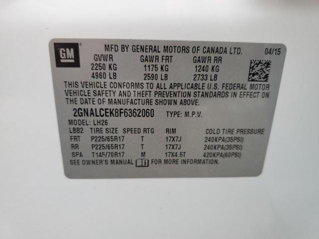 2GNALCEK8F6362060 | 2015 CHEVROLET EQUINOX LT