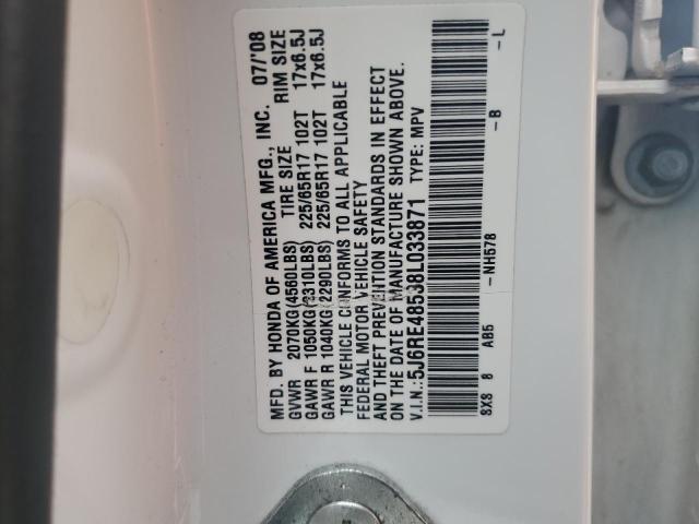 5J6RE48538L033871 2008 Honda Cr-V Ex