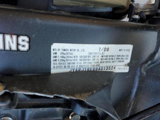 2009 YAMAHA YZFR6 JYARJ16E99A013524