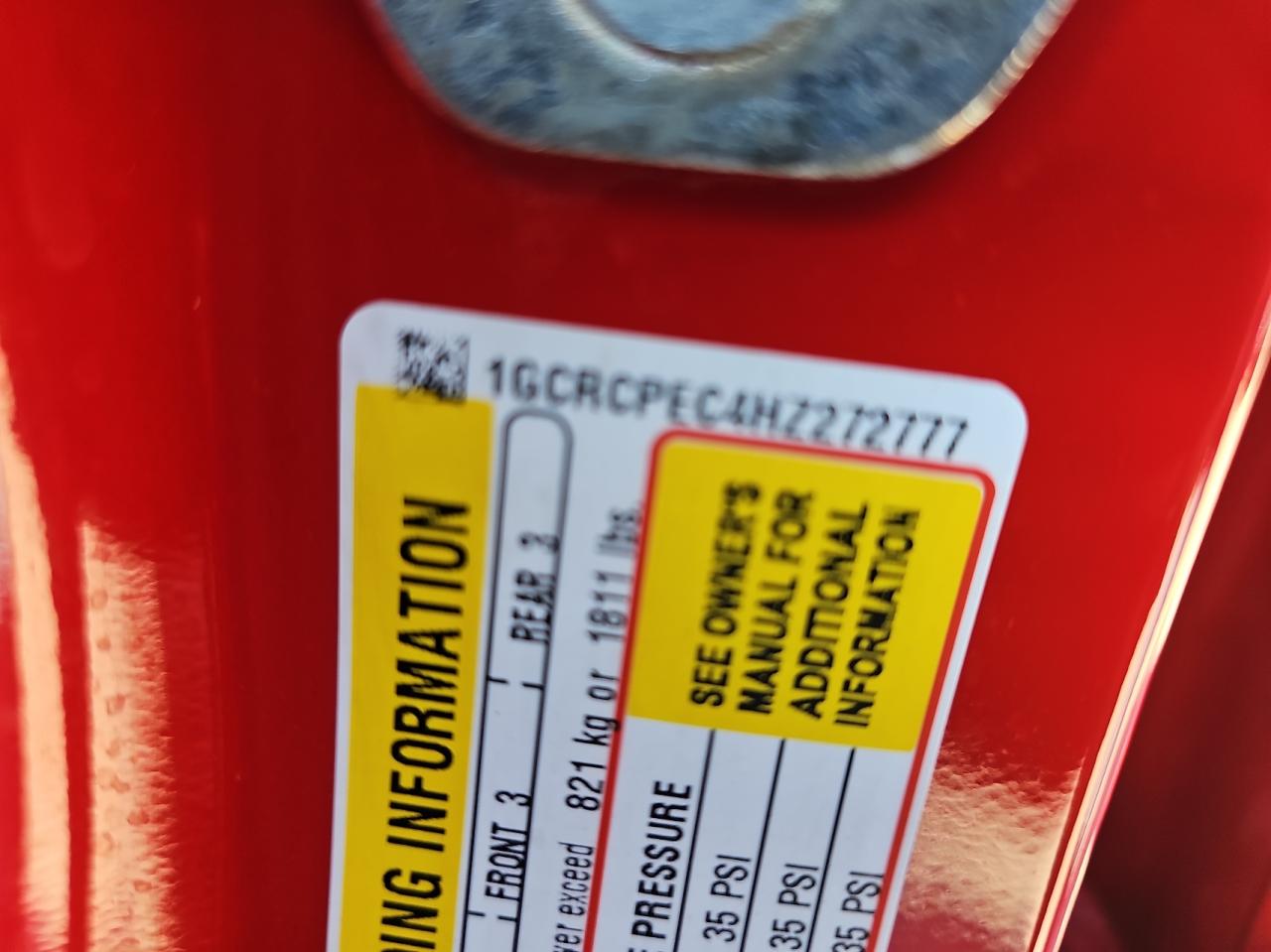 1GCRCPEC4HZ272777 CHEVROLET ALL Models 2017