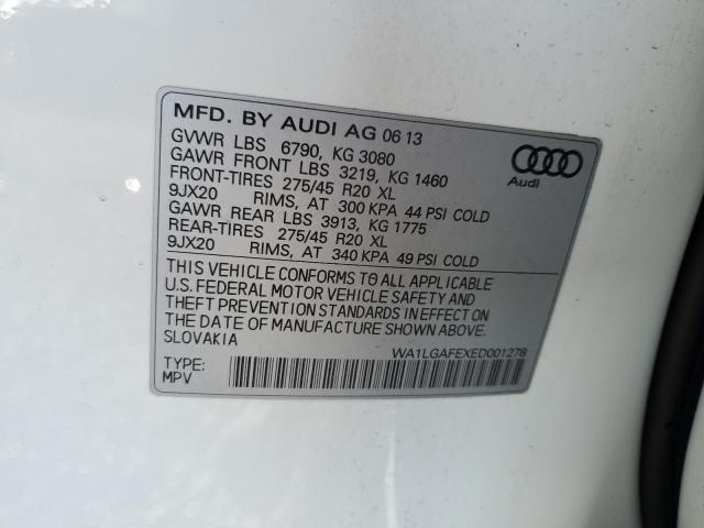 WA1LGAFEXED001278 | 2014 AUDI Q7 PREMIUM