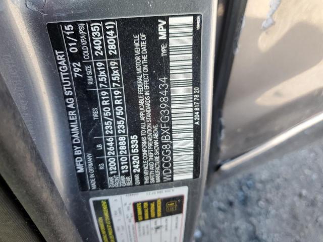 2015 MERCEDES-BENZ GLK 350 4M - WDCGG8JBXFG398434