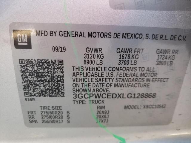 3GCPWCEDXLG128868 | 2020 CHEVROLET SILVERADO