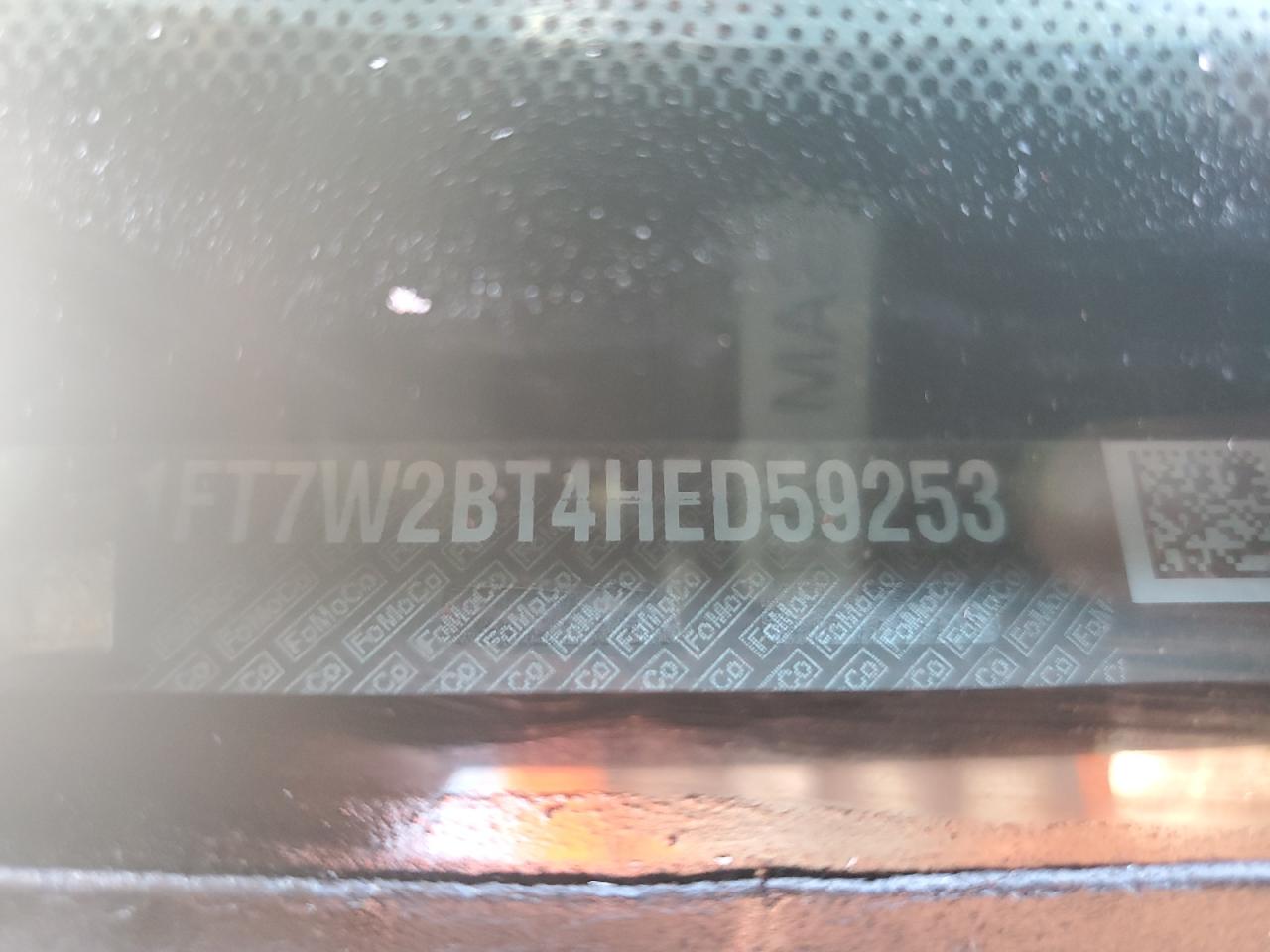1FT7W2BT4HED59253 FORD F250 2017