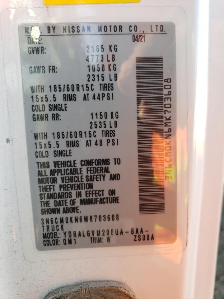 3N6CM0KN6MK703608 NISSAN NV 2021