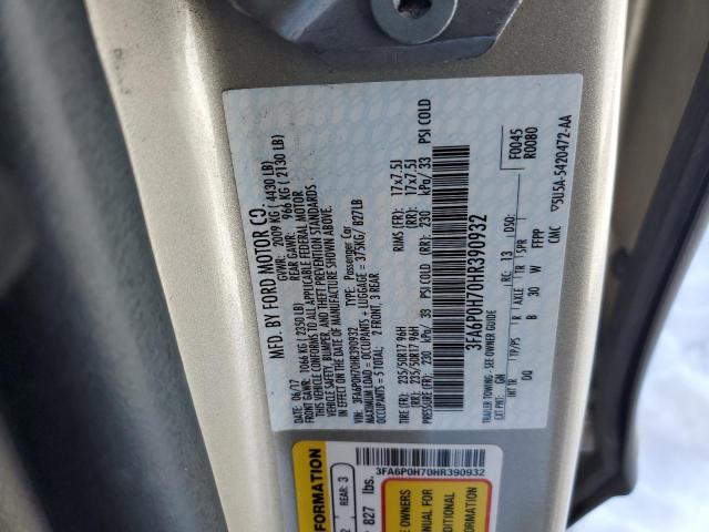 3FA6P0H70HR390932 2017 FORD FUSION - Image 12