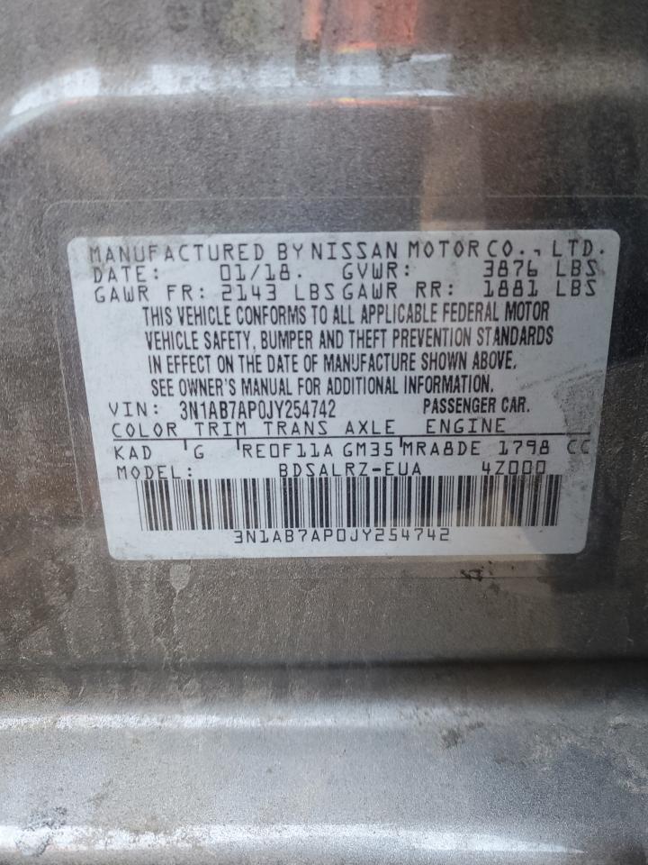 3N1AB7AP0JY254742 NISSAN SENTRA 2018