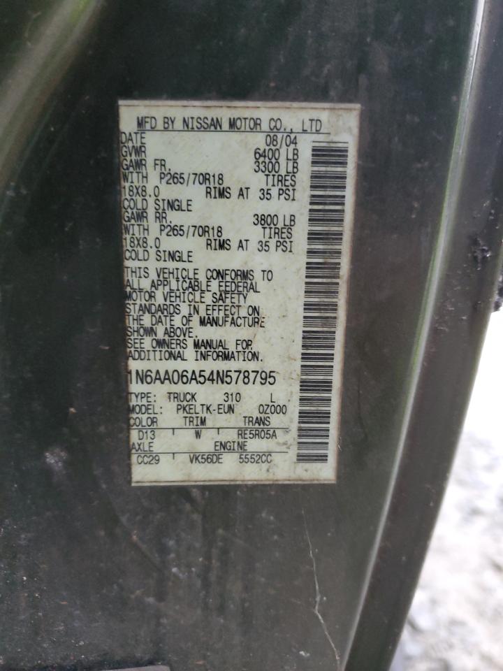 1n6aa06a54n578795 1N6AA06A54N578795 2004 Nissan Titan Xe
