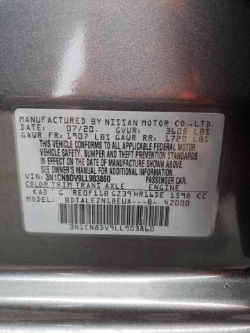 3N1CN8DV9LL903860 | 2020 Nissan versa s