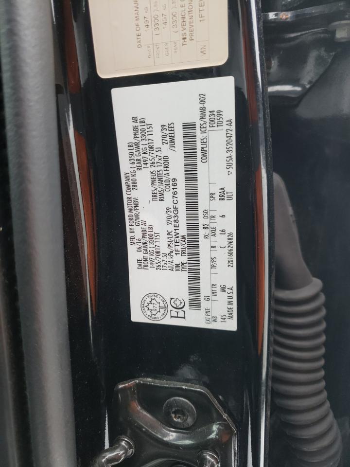 1FTEW1E83GFC76169 FORD F-150 2016