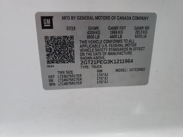 2019 GMC SIERRA C25 2GT21PEG3K1211964