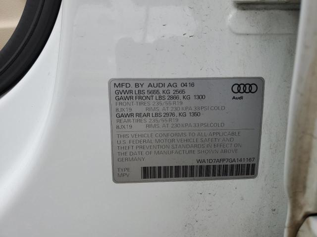 WA1D7AFP7GA141167 2016 AUDI Q5, photo no. 12