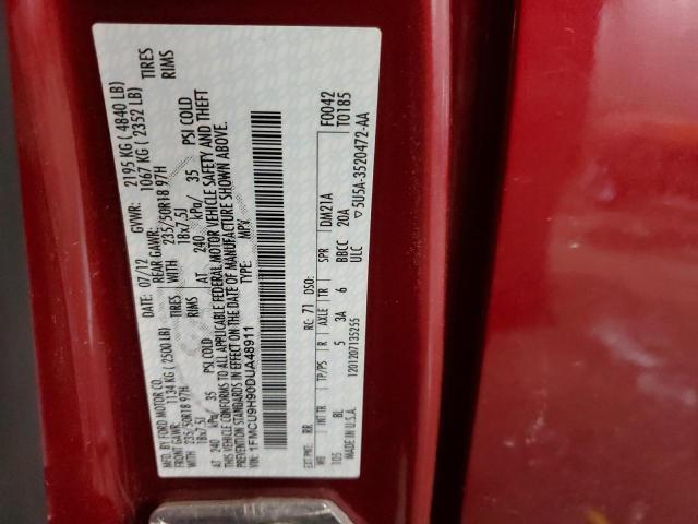 1FMCU9H90DUA48911 2013 Ford Escape Sel