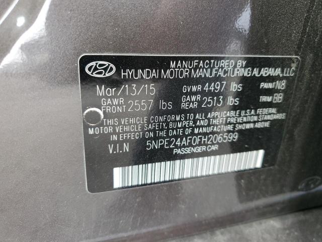 5NPE24AF0FH206599 | 2015 HYUNDAI SONATA SE