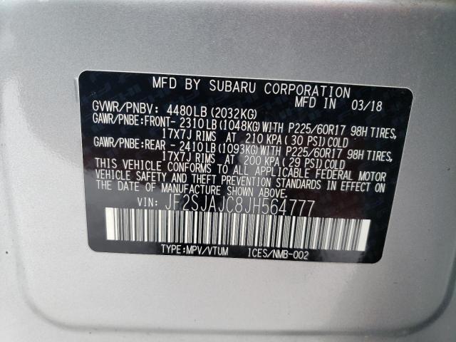 JF2SJAJC8JH564777 | 2018 SUBARU FORESTER 2